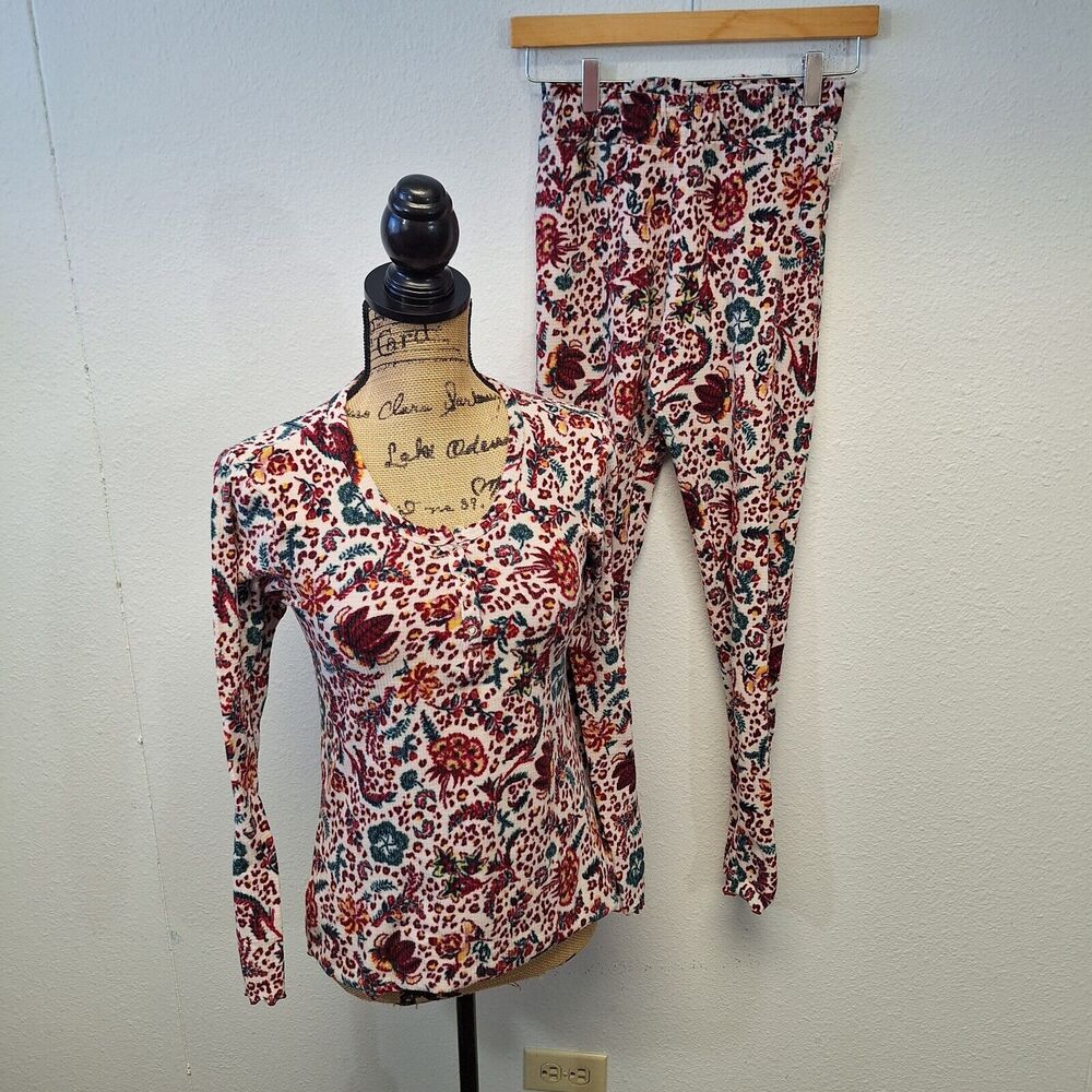 Thalia Sodi Pajama Set Soft Sleepewear Floral Multicolor Women's Size S Petites